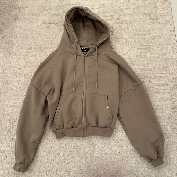 Popflex Zip Cloud Hoodie - Taupe, Size Small/Medium, Worn Once - Picture 3 of 7